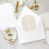 "A7 Envelope Liners Gold Arches (set of 10)" - Envelope Liners in gold by Design by Laney