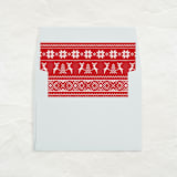 "A7 Envelope Liners Square Flap // Reindeer Knit Garlands (Set of 25)" - Envelope Liners in red by Clover and Lamb