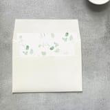 "Eucalyptus Watercolor Square Envelope Liner | Set of 10 | For 5x7” invitations " - Envelope Liners in green by Cotton and Bow