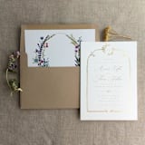 "Colorful English botanical garden floral for A7 square flap envelope | pack of 10" - Envelope Liners in multicolor by Ivory Invitations