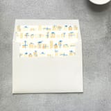 "Blue Present Square Envelope Liner | Set of 10" - Envelope Liners in blue by Cotton and Bow