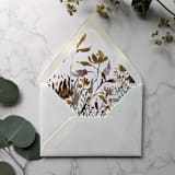 "Wildflowers Watercolor Envelope Liner | Set of 10" - Envelope Liners in beige by Campofiore Paper Studio
