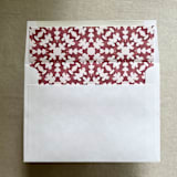 "A7 Envelope Liners Isabella in Red & Cream for Straight Flap Envelopes | Pack of 10" - Envelope Liners in red by Renée Stramel