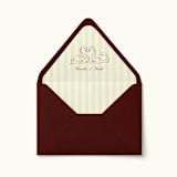 "Swan Green Stripe Envelope Liner | Set of 10" - Envelope Liners in multicolor by Paper Haven