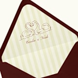 "Swan Green Stripe Envelope Liner | Set of 10" - Envelope Liners in multicolor by Paper Haven
