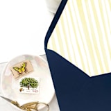 "A7 Envelope Liners Yellow Watercolor Stripes (set of 10)" - Envelope Liners in yellow by Design by Laney