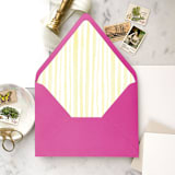 "A7 Envelope Liners Yellow Watercolor Stripes (set of 10)" - Envelope Liners in yellow by Design by Laney