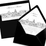"Madison Wisconsin Skyline Envelope Liner with custom text/saying | Set of 10 | For 5x7 Minted Square Flap Envelope" - Envelope Liners in white by Kimee Meyer