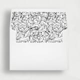 "Modern Black and White Floral Liner | Set of 25 Square Envelope Liners" - Envelope Liners in multicolor by Nikki Turner