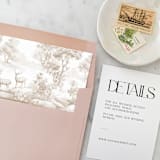 "A7 Envelope Liners Forest Toile Pattern Square Flap (set of 10)" - Envelope Liners in beige by Design by Laney