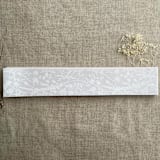 "English botanical garden white ink printed floral vellum belly band 2 inch wide for 5x7 inches card | pack of 10" - Envelope Liners in white by Ivory Invitations