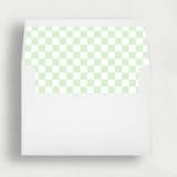 "Light Green and White Checkered Liner | Set of 25 Square Envelope Liners" - Envelope Liners in multicolor by Nikki Turner