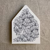 "Deep blue ruffled floral lace liner for A7 euro flap envelope | pack of 10" - Envelope Liners in blue by Ivory Invitations