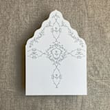 "grace floral dusty sage envelope liner for A7 euro flap envelope | pack of 10" - Envelope Liners in green by Ivory Invitations