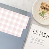 "A7 Envelope Liners Pink Gingham Square Flap (set of 10)" - Envelope Liners in pink by Design by Laney