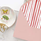 "A7 Envelope Liners Holiday Red Stripes (set of 10)" - Envelope Liners in red by Design by Laney