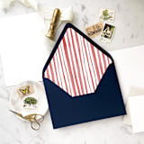 "A7 Envelope Liners Holiday Red Stripes (set of 10)" - Envelope Liners in red by Design by Laney