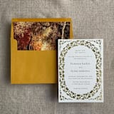 "Fall afternoon landscape painting envelope liner for A7 square flap envelope | pack of 10" - Envelope Liners in multicolor by Ivory Invitations