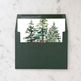 "A7 Envelope Liners Winter Christmas Trees (set of 10) Square" - Envelope Liners in green by Design by Laney