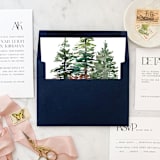 "A7 Envelope Liners Winter Christmas Trees (set of 10) Square" - Envelope Liners in green by Design by Laney