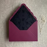 "Versailles Nocturne Black envelope liner for A7 euro flap envelope | pack of 10" - Envelope Liners in black by Ivory Invitations