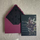 "Versailles Nocturne Black envelope liner for A7 euro flap envelope | pack of 10" - Envelope Liners in black by Ivory Invitations