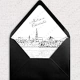 "Charleston South Carolina Skyline Envelope Liner with custom text/saying | Set of 10 | For 5x7 Minted Square Flap Envelope" - Envelope Liners in white by Kimee Meyer