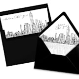 "New York with World Trade Center Skyline Envelope Liner with custom text/saying | Set of 10 | For 5x7 Minted Square Flap Envelope" - Envelope Liners in white by Kimee Meyer