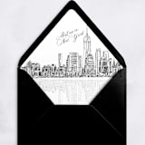 "New York with World Trade Center Skyline Envelope Liner with custom text/saying | Set of 10 | For 5x7 Minted Square Flap Envelope" - Envelope Liners in white by Kimee Meyer