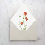 "A7 Envelope Liners Red Poppies (set of 10)" - Envelope Liners in red by Design by Laney