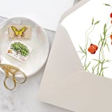 "A7 Envelope Liners Red Poppies (set of 10)" - Envelope Liners in red by Design by Laney