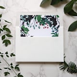 "Holiday Leaves Watercolor Envelope Liner | Set of 10" - Envelope Liners in white by Campofiore Paper Studio