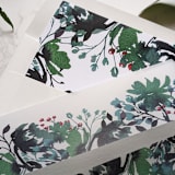 "Holiday Leaves Watercolor Envelope Liner | Set of 10" - Envelope Liners in white by Campofiore Paper Studio
