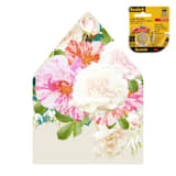 "Soft Blooms Envelope Liners | Set of 25 | For A7 envelopes" - Envelope Liners in multicolorassorted-colors by Papel Custom Design