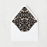 "Black and Blush Pink Floral Liner | Set of 25 Euro Envelope Liners" - Envelope Liners in black by Nikki Turner