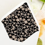 "Black and Blush Pink Floral Liner | Set of 25 Euro Envelope Liners" - Envelope Liners in black by Nikki Turner