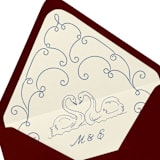 "Swan Swirl Envelope Liner | Set of 10" - Envelope Liners in multicolorassorted-colors by Paper Haven
