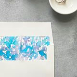 "Winter Watercolor Envelope Liner | Set of 10" - Envelope Liners in blue by Cotton and Bow