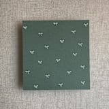 "Forest green baby ribbon bows envelope liner for A7 square flap envelope | pack of 10" - Envelope Liners in green by Ivory Invitations