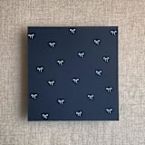 "Navy baby ribbon bows envelope liner for A7 square flap envelope | pack of 10" - Envelope Liners in blue by Ivory Invitations