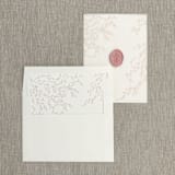 "Blush nude greenery straight flap envelope liner for A7 (5"x7") invitations | Set of 10" - Envelope Liners in natural by Maria Ferrer G.