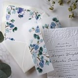 "Sweet Pea Watercolor Envelope Liner | Set of 10" - Envelope Liners in beige by Campofiore Paper Studio