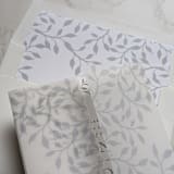 "Ivy Watercolor Square Envelope Liner | Set of 10" - Envelope Liners in white by Campofiore Paper Studio