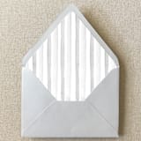 "Grey Stripe Envelope Liner | Set of 10 | For 5x7” Invitations" - Envelope Liners in gray by Cotton and Bow
