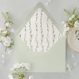 "Tulip Blanche Envelope Liners |  Tulip Floral Pattern (10 Pack)" - Envelope Liners in multicolorassorted-colors by Sterling Stripes