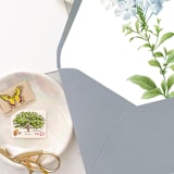 "A7 Envelope Liners Blue Flowers (set of 10)" - Envelope Liners in blue by Design by Laney