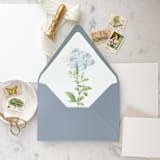 "A7 Envelope Liners Blue Flowers (set of 10)" - Envelope Liners in blue by Design by Laney