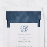 "Steel Blue Velvet Envelope Liners for 5 x 7 Invites (Set of 10)" - Envelope Liners in blue by Caroline Russo