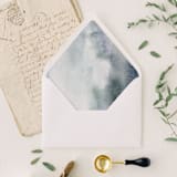 "Gray Watercolor Liner | Set of 25 Euro Envelope Liners" - Envelope Liners in gray by Nikki Turner