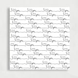 "I Heart You Liner | Set of 25 Square Envelope Liners" - Envelope Liners in black by Nikki Turner